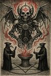 plague ritual god machine osseous, white black and red