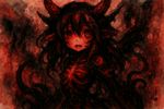 'Made in Abyss' monster girl anime, red and black colors, watercolor expressionist, dreamlike